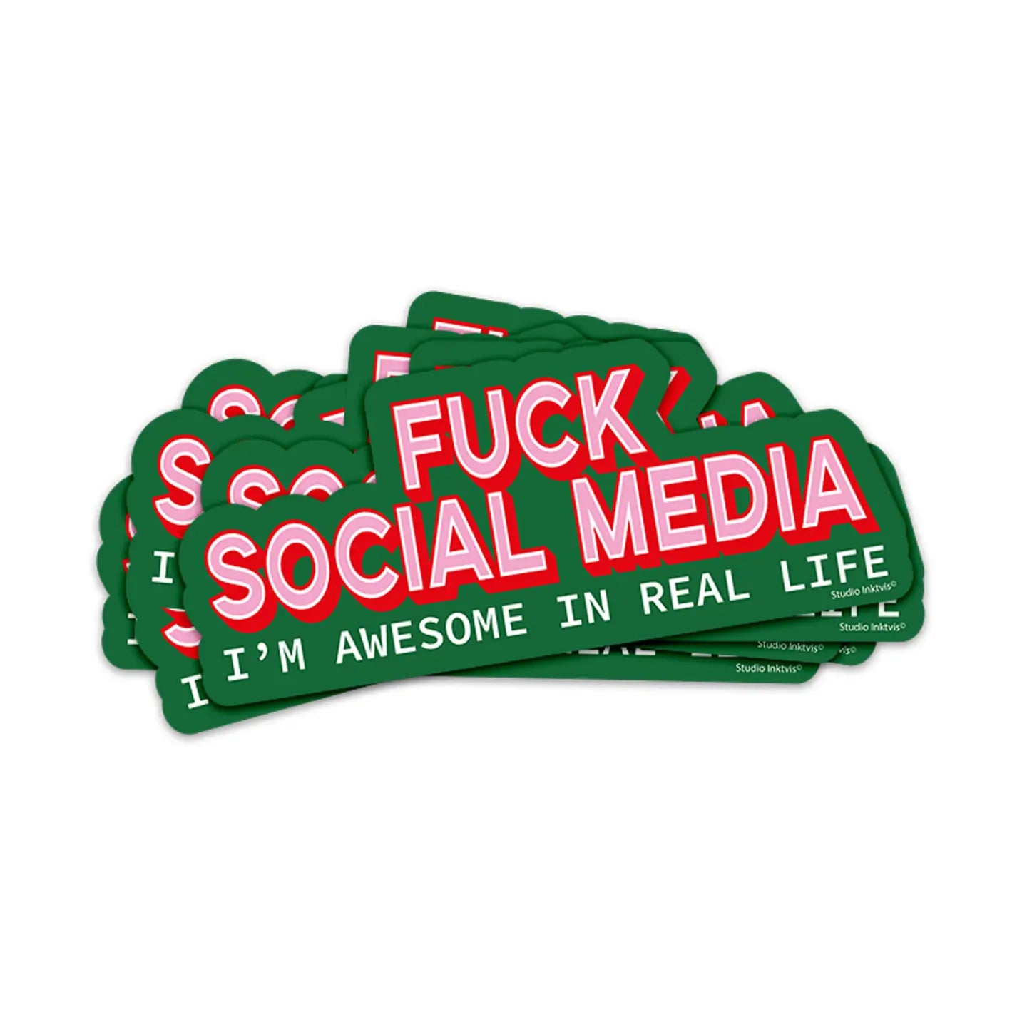 fuck social media - sticker
