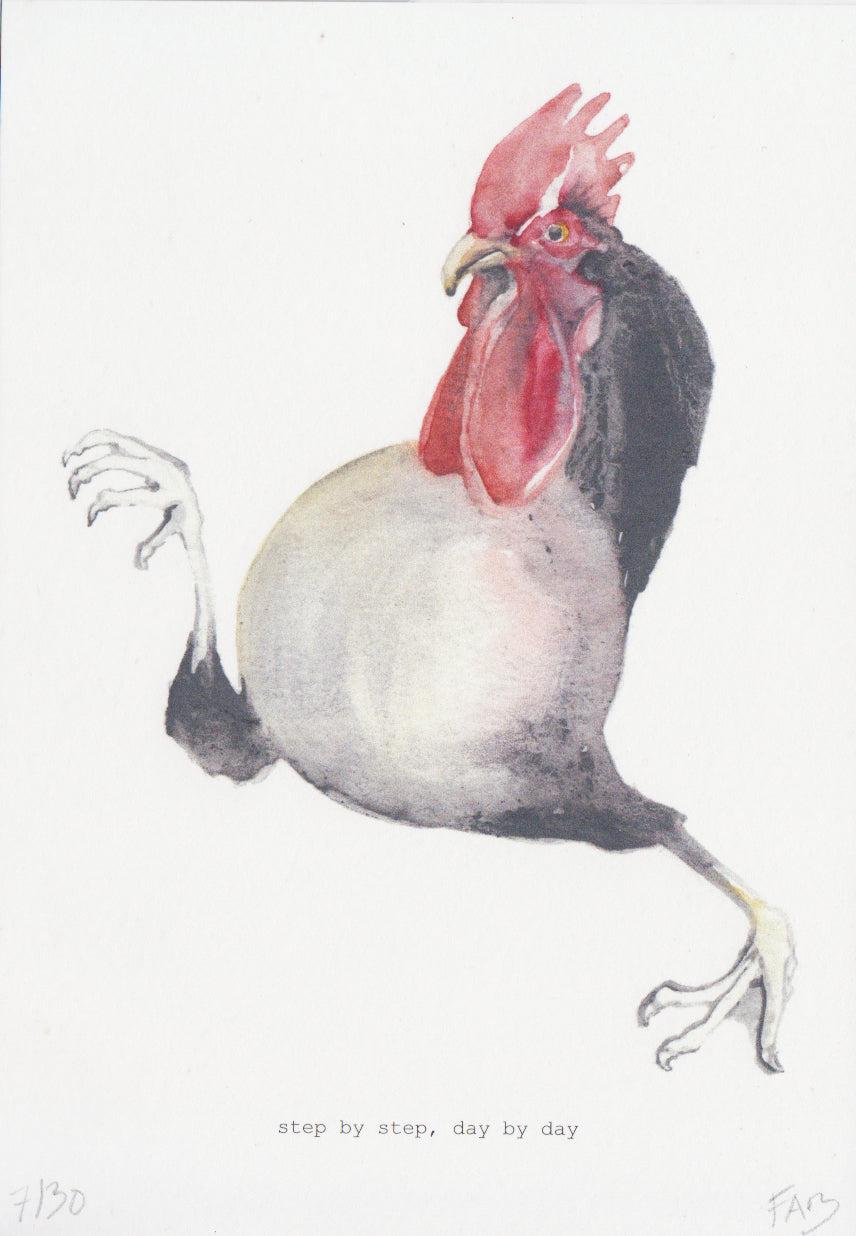 Buy running rooster illustration by FAB