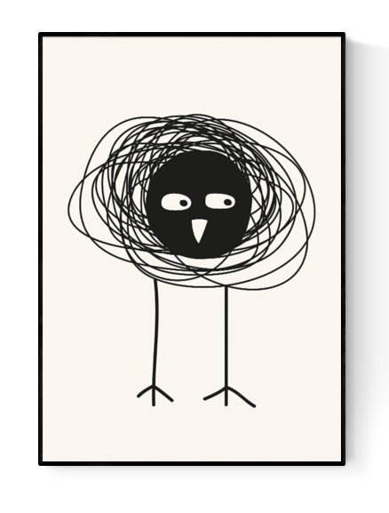 buy illustration Little black bird by Silvia Visscher