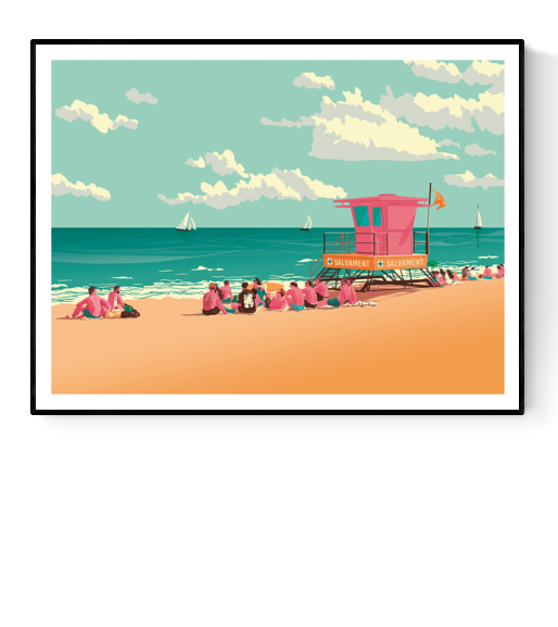 Buy La Barceloneta illustration by Studio Frits