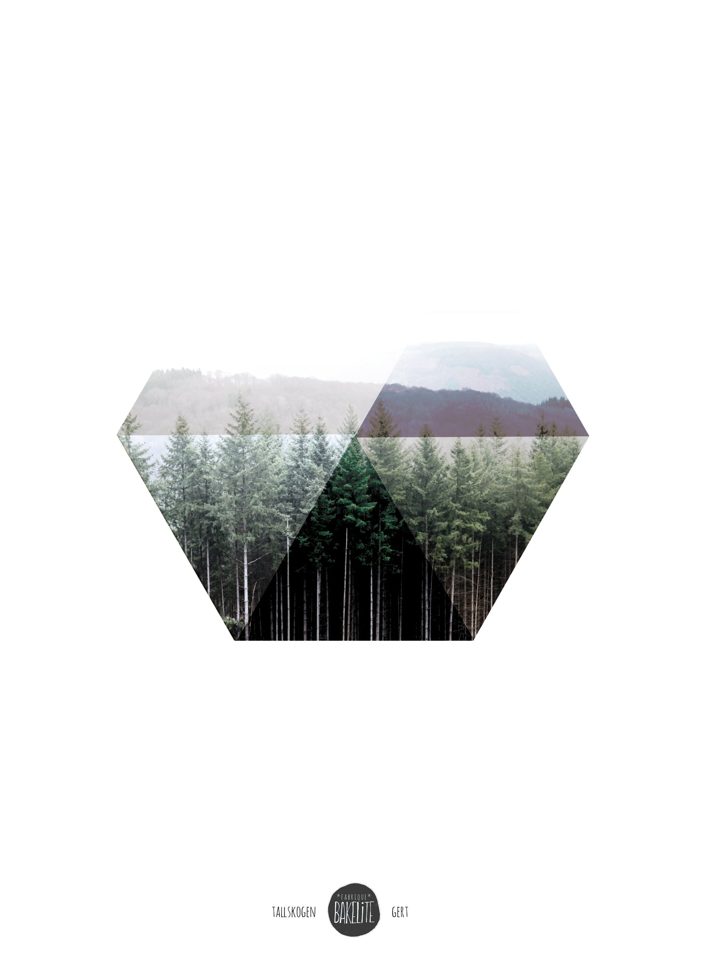 Minimalist geometric forest art print “Tallskogen” by Studio Frits – Scandinavian-inspired design blending Swedish pine trees and photography in a peaceful, modern composition. Perfect wall art for Nordic, minimalist, or nature-themed interiors.