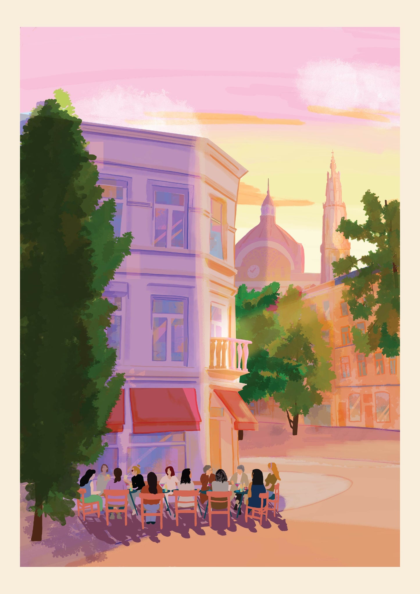 buy Antwerp illustration by Valeria Maggiani