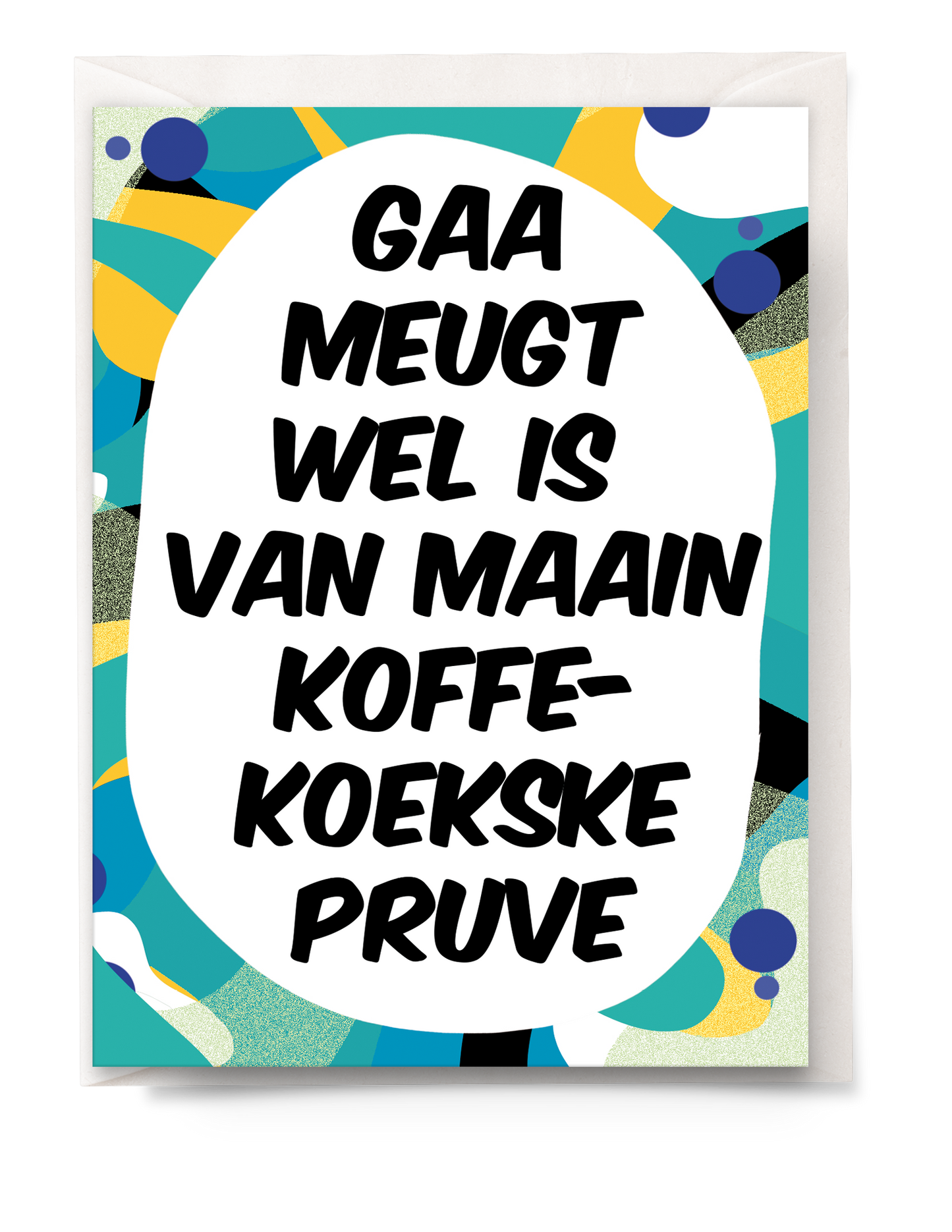 greeting card - Tante Colette - van maain koffekoekske pruve