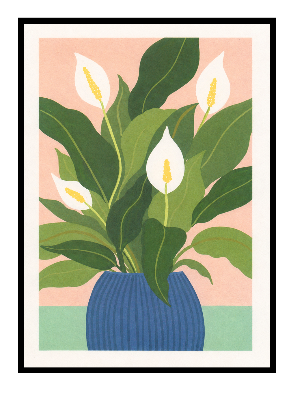 peace lily art Peace Lilly – A4 Digital Art Print by Leens