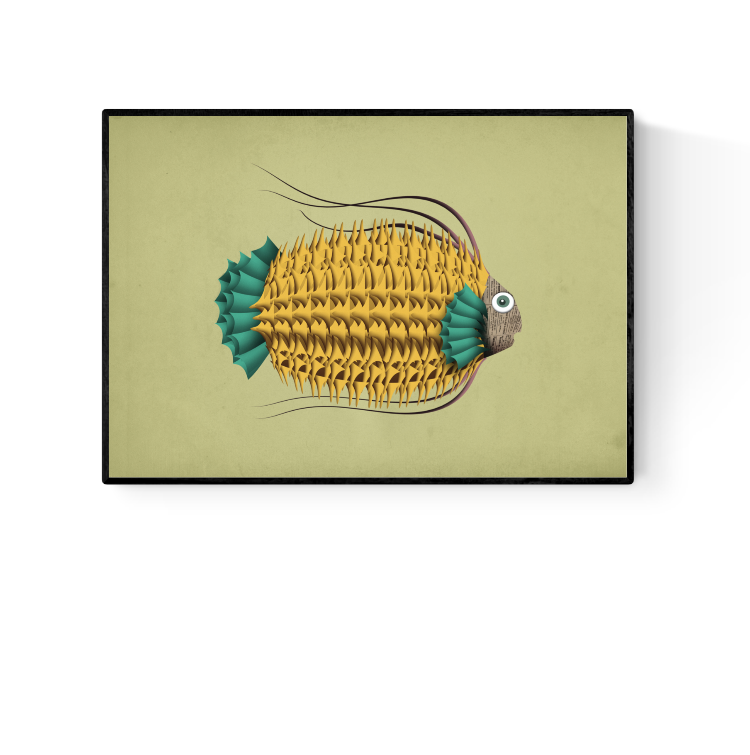 buy ocean fish illustration artprint by Studio Frits