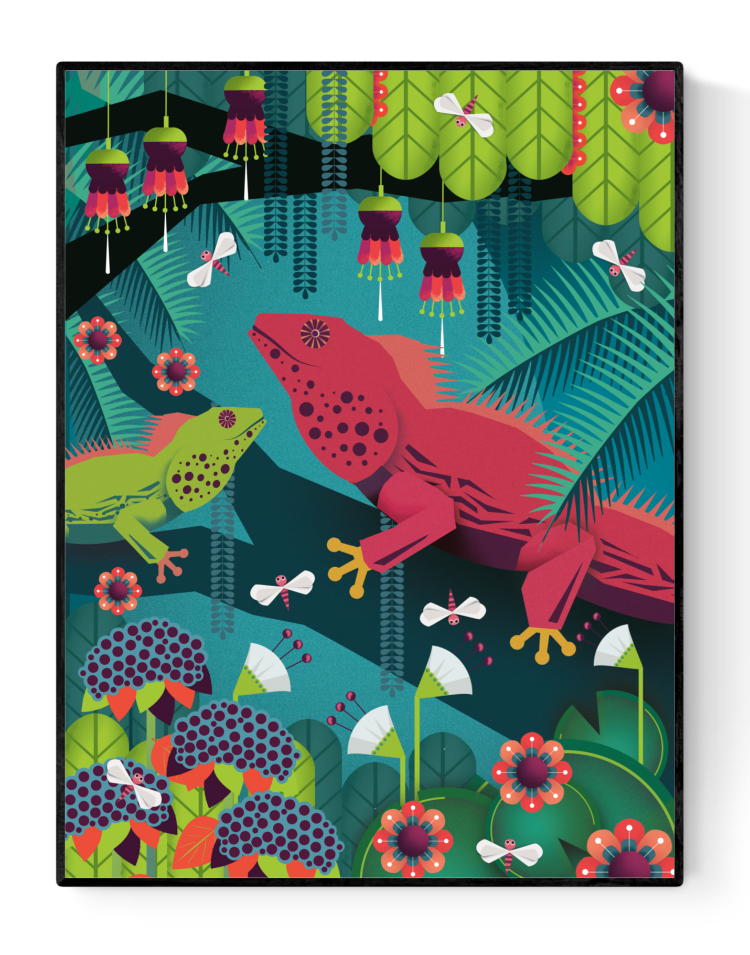buy Iguana illustration artprint by Studio Frits