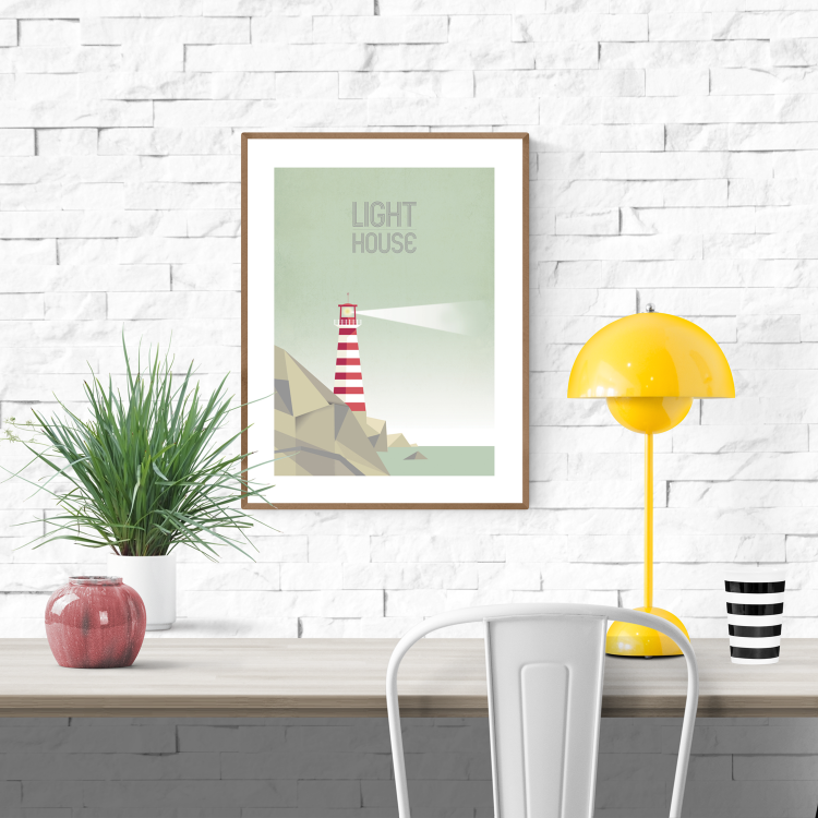 buy lighthouse illustration artprint by Studio Frits