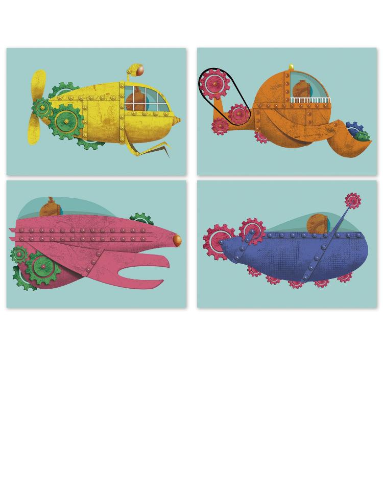 buy submarine postcard illUStrations