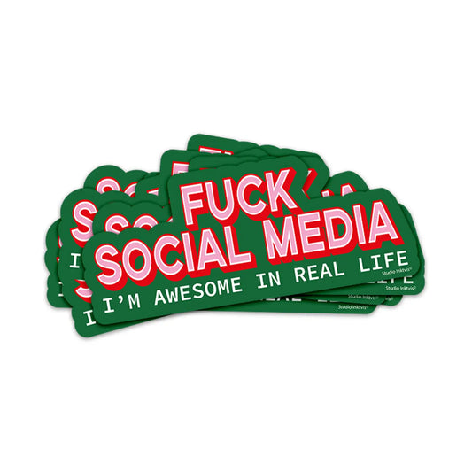 fuck social media - sticker