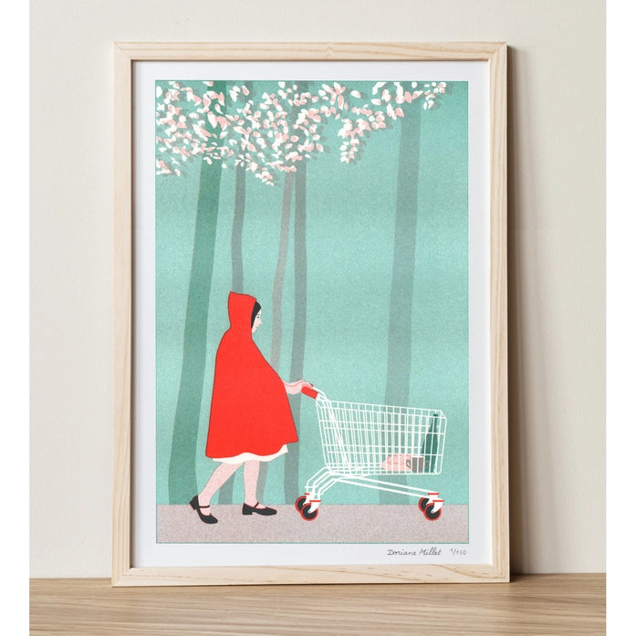 Buy artprint with little red hood by Dorianne Millet