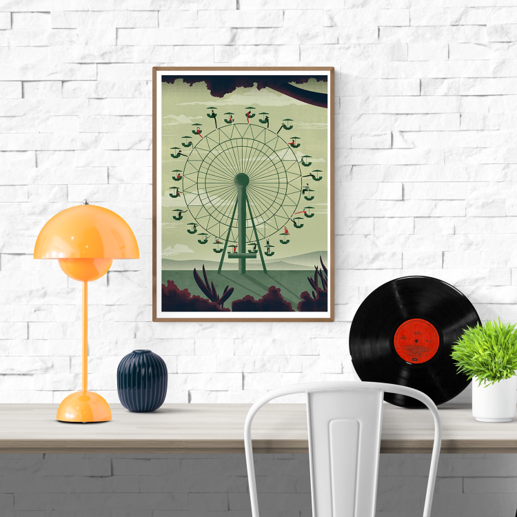 buy ferris wheel illustration by Ana Yael 