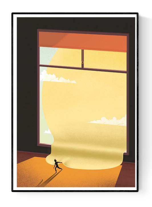 buy illustration with sun through the window by Ana Yael