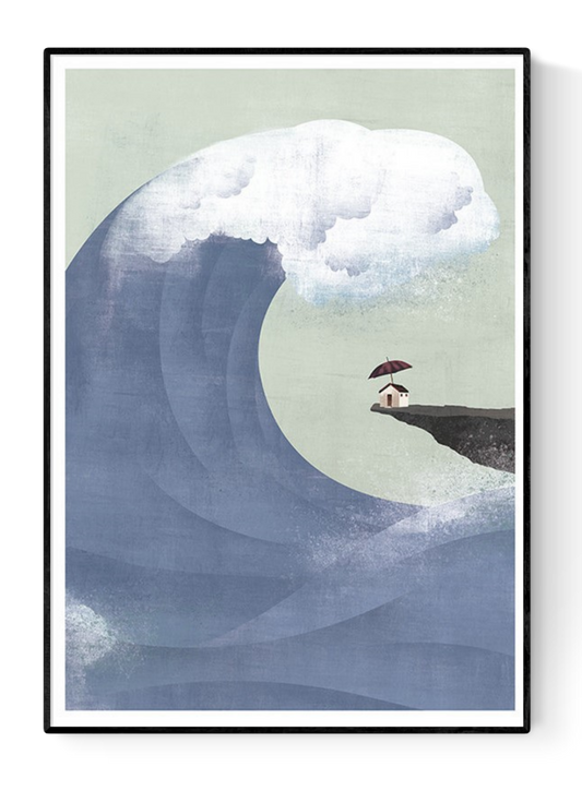 buy illustration with big wave by Ana Yael 