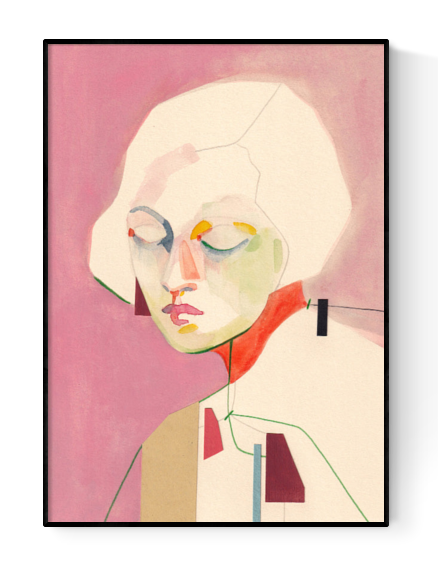 buy illustrational print abstract woman by Angel Hernandez