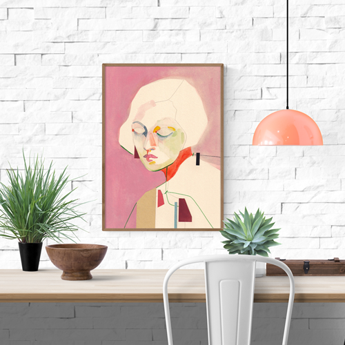 buy illustrational print abstract woman by Angel Hernandez