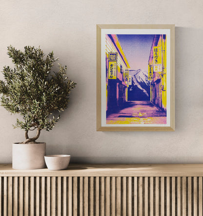 Japanese collage - Street + Mountain