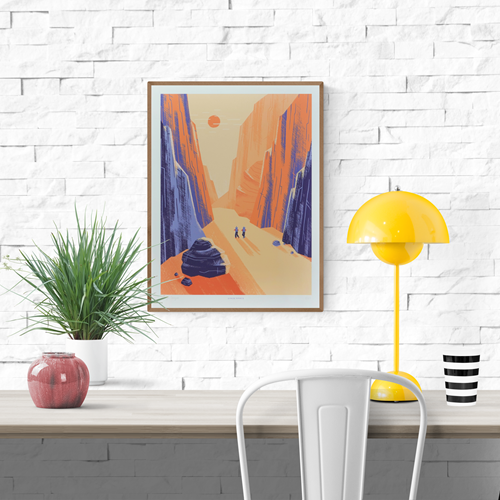 Buy canyon at sunset artprint by Linde Raats