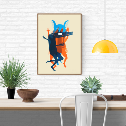 buy danse screnprint by French artist Céline Azorin