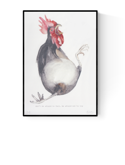 Buy running rooster illustration by FAB