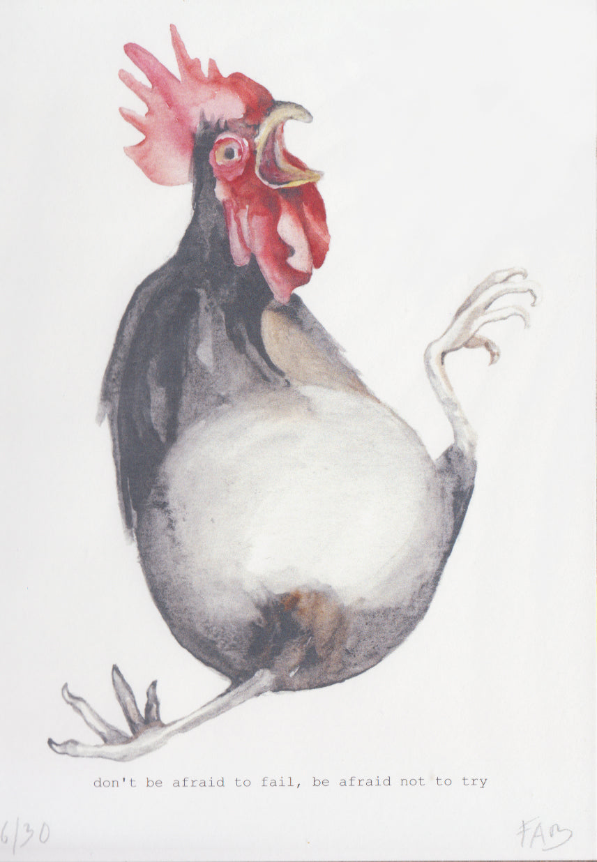 Buy running rooster artprint by FAB