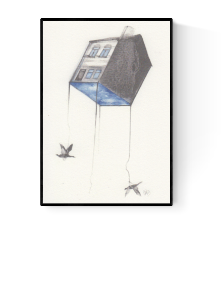 Buy illustration with flying house by FAB