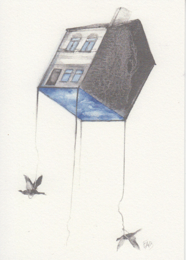 Buy artprint with flying house by FAB