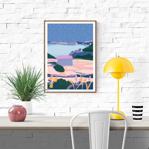 buy artprint with salt marshes by Sanlemo Jeanne Saboureault