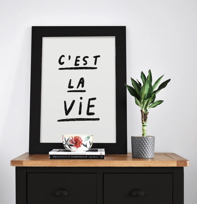 Buy c'est la vie wall art artprint by just cool design