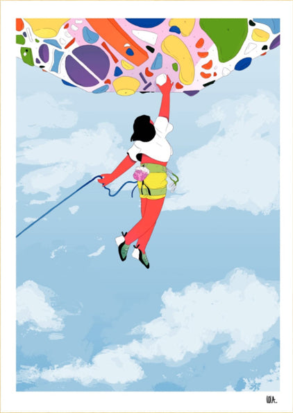 Buy flying woman illustration by Lola Penicaud