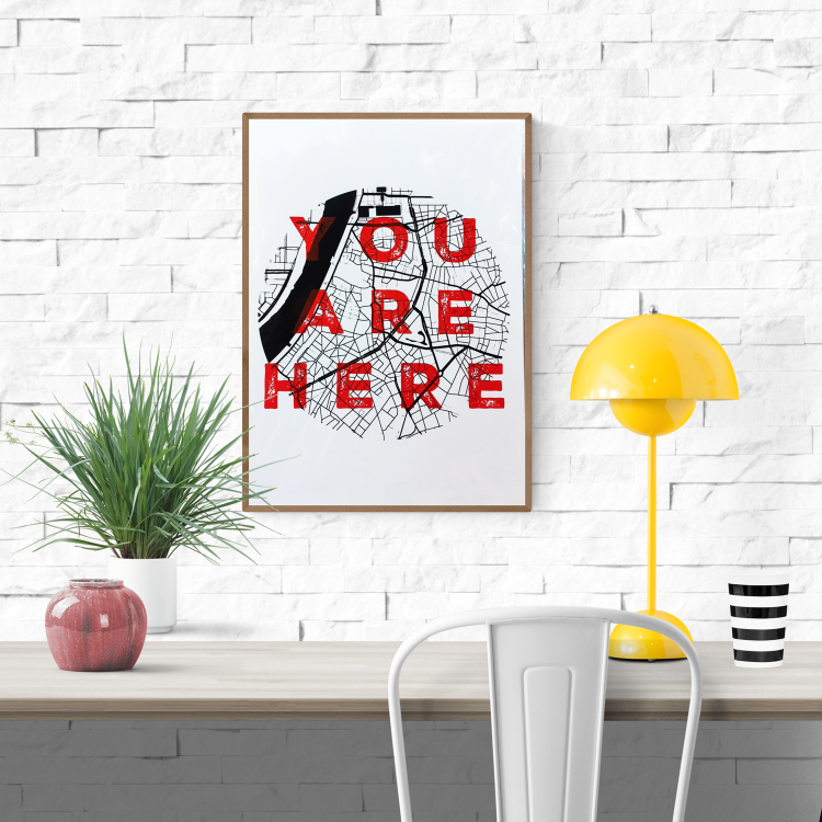 buy De Zeverij original screenprint with city map of Antwerp