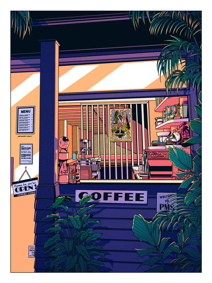 buy Paiheme night coffee artprint