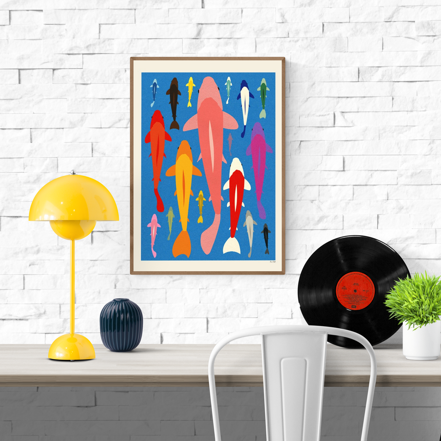 Buy artprint with Koi fish gang by Rosi Feist