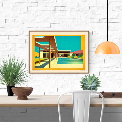 Buy summer stylish house artprint by Studio Sander Patelski