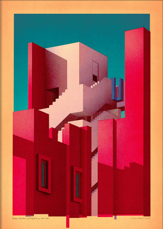 Buy illustration with red building by Sander Patelski