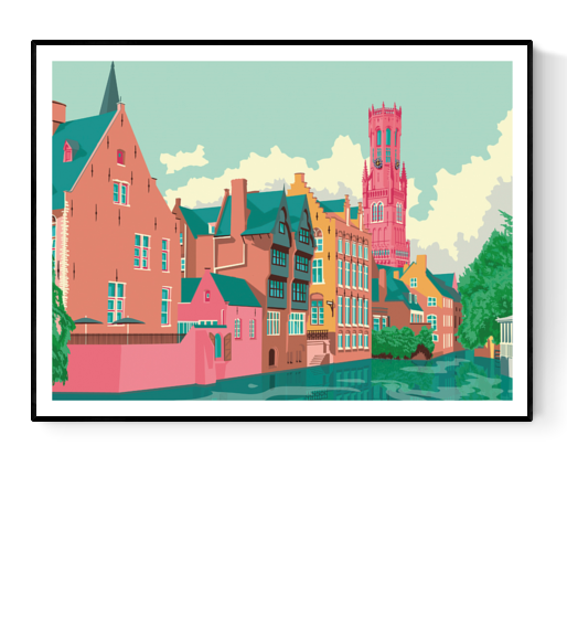 Buy Bruges Belgium artprint by Studio Frits