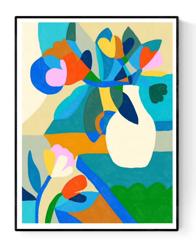 buy abstract floral illustration  by Teresa Rego 