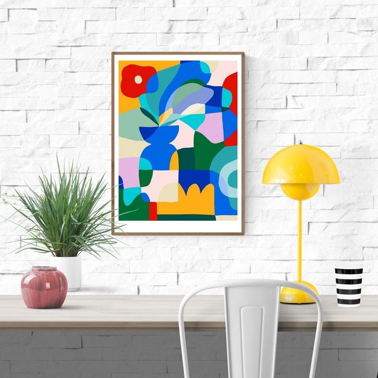 buy artprint with abstract flower vase by Teresa Rego