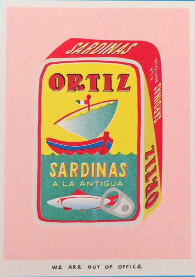 buy Illustration with vintage can of sardines by We are out of the office