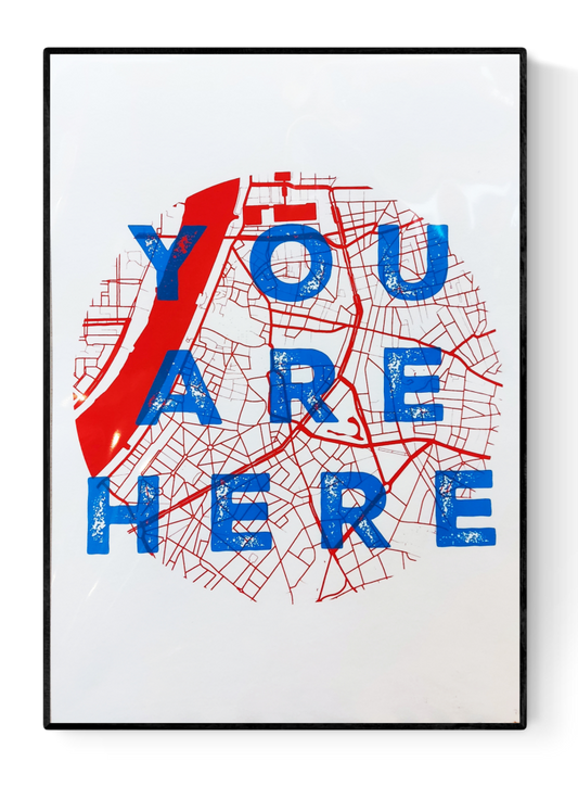 buy De Zeverij original screenprint with city map of Antwerp