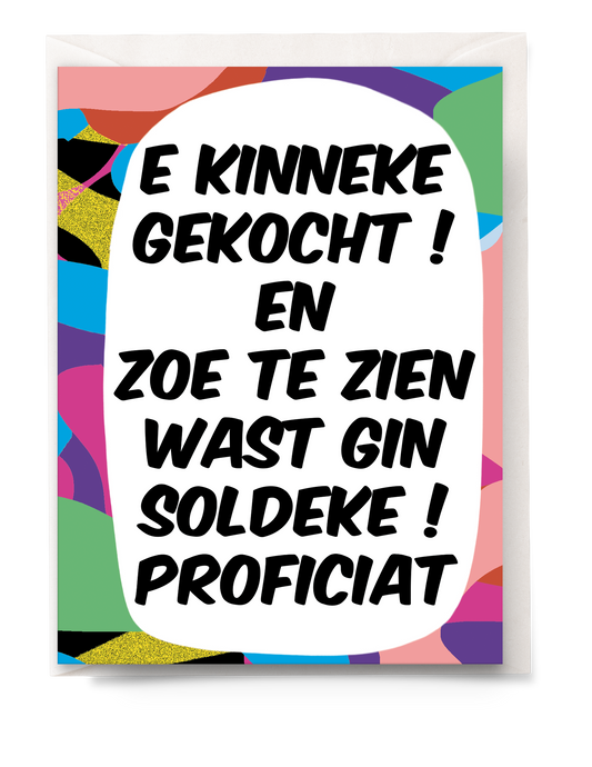 greeting card - Tante Colette - zoe te zien ist gin soldeke