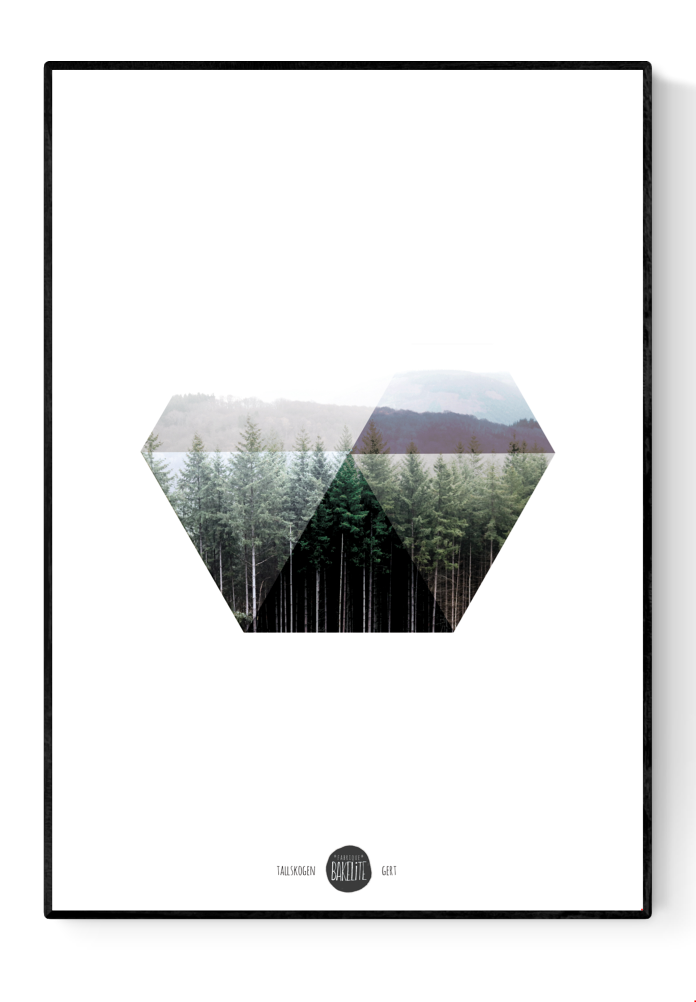Minimalist geometric forest art print “Tallskogen” by Studio Frits – Scandinavian-inspired design blending Swedish pine trees and photography in a peaceful, modern composition. Perfect wall art for Nordic, minimalist, or nature-themed interiors.