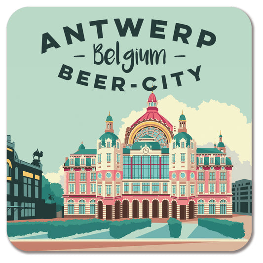 buy beer coasters Antwerp central station from studio Frits