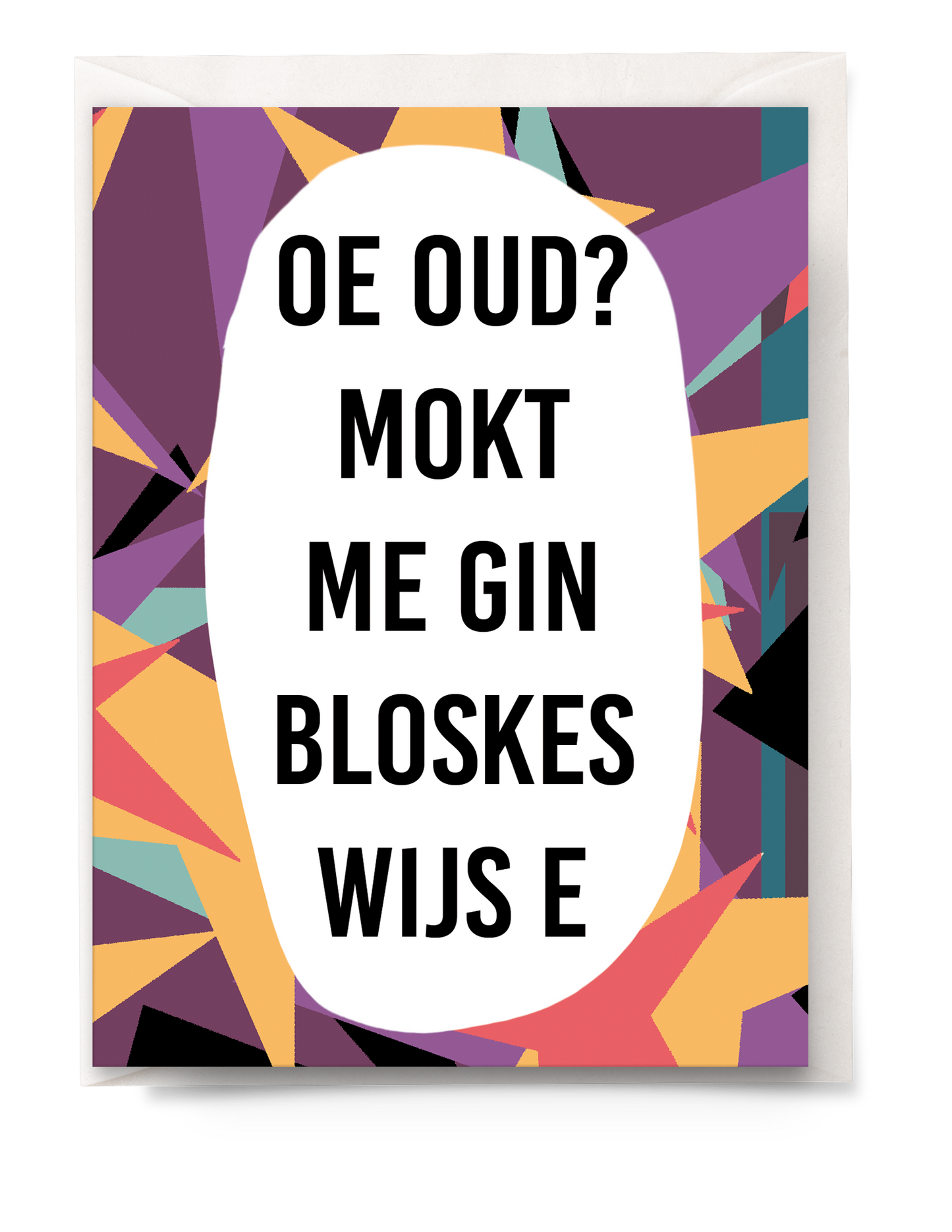 greeting card - Tante Colette - mokt me gin bloskes wijs
