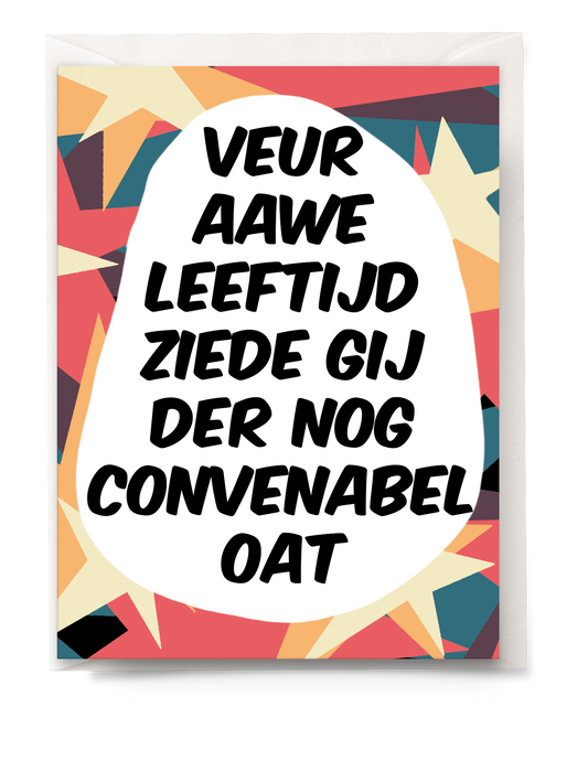 Greeting card - Tante Colette - Convenabel veur aawe leeftijd