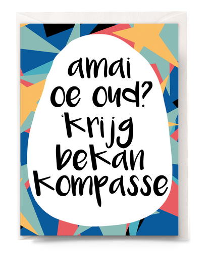 Greeting card - Tante Colette - Krijg bekan kompasse