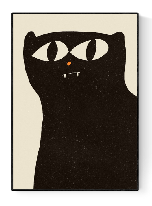 buy black cat illustration by Enikö Eged