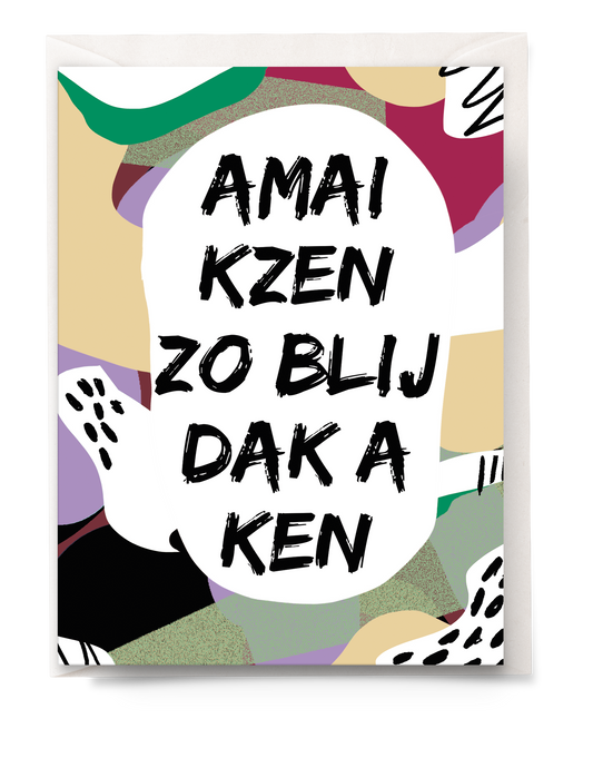 Greeting card - Tante Colette - Blij dak a ken