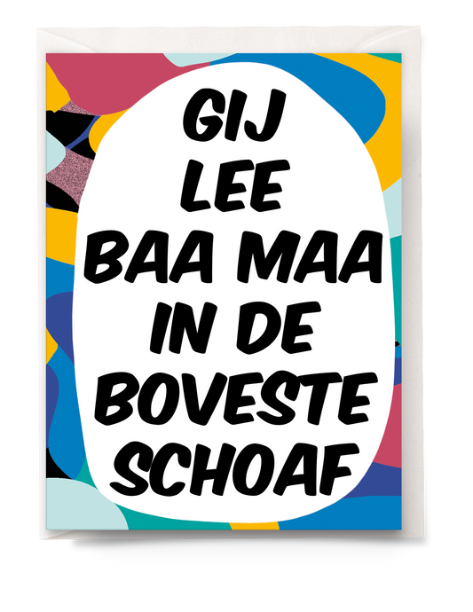 Greeting card - Tante Colette - De boveste schoaf