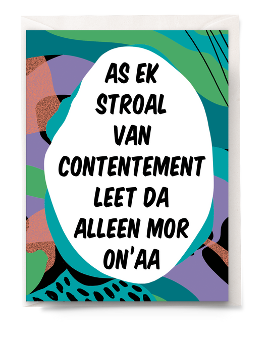 greeting card - Tante Colette - stroal van contentement
