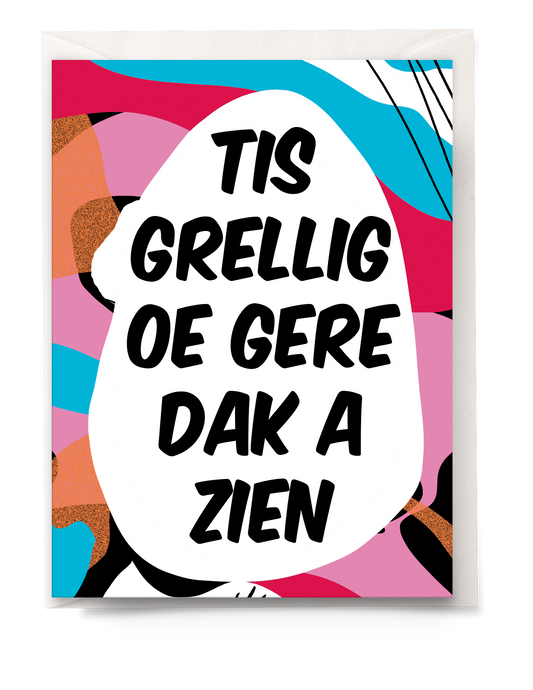 Greeting card - Tante Colette - Grellig oe gere dak a zien
